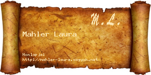 Mahler Laura névjegykártya